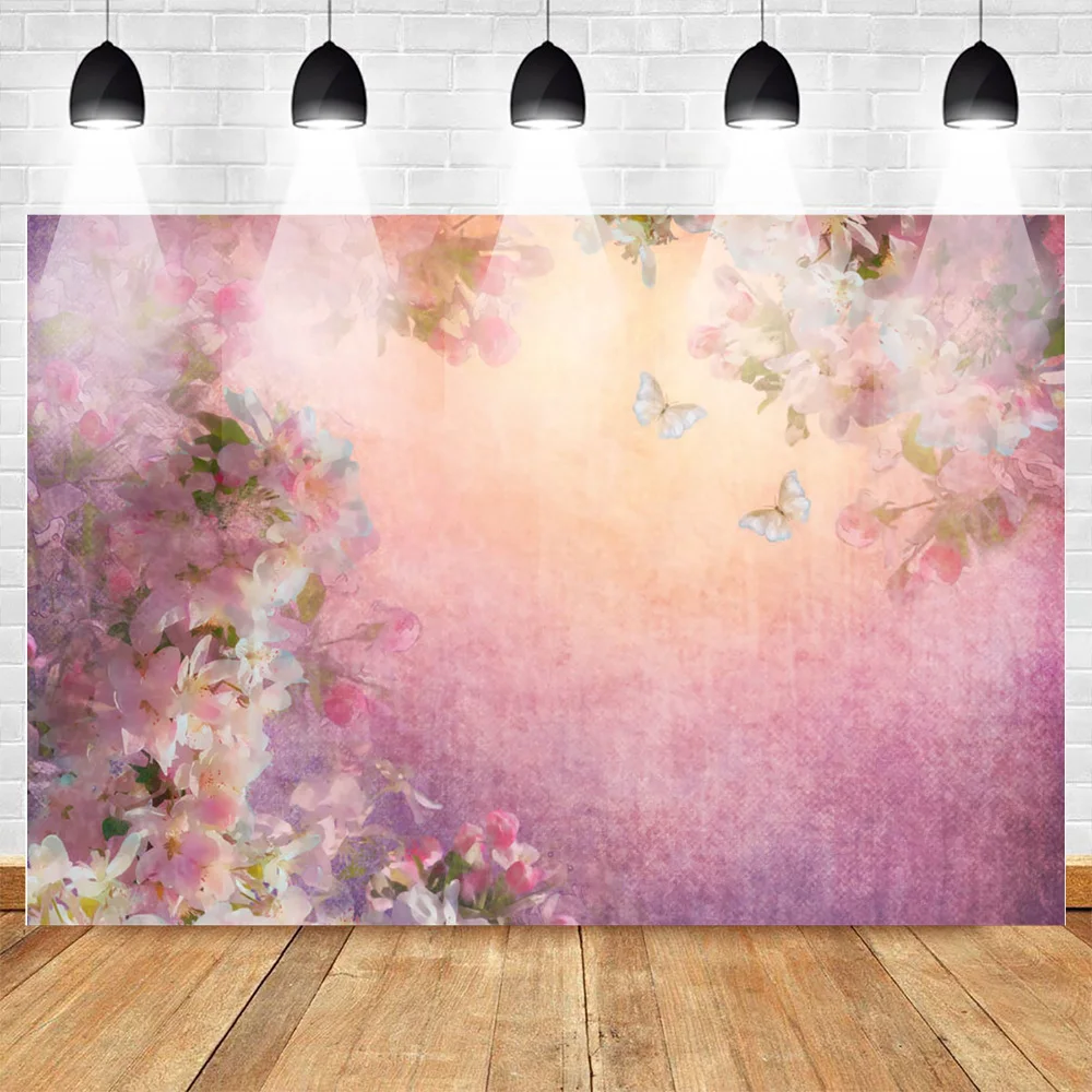 

Mocsicka Floral Newborn Baby Birthday Backdrop for Photography Oil Painting Abstract Background for Photo Studio Party Banner