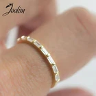 Joolim высокого класса 18K Золото PVD модные Sauare стеклянные складные кольца для женщин ювелирные изделия из нержавеющей стали оптом