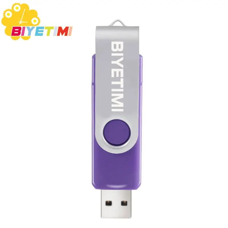 USB флеш-накопитель Biyetimi, 128 ГБ, 64 ГБ, OTG, для телефона на Android, флеш-накопитель, 32 ГБ, 8 ГБ, флешка, 16 ГБ, 4 Гб, otg, usb 2,0, USB флешка - Цвет: Purple