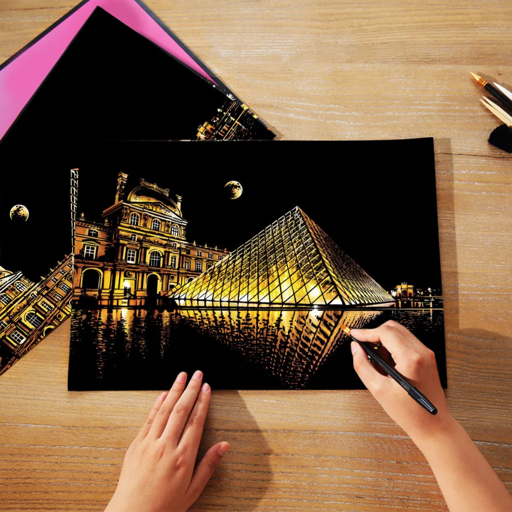 Набор для рисования на холсте Волшебная царапина|Рисование и каллиграфия| |