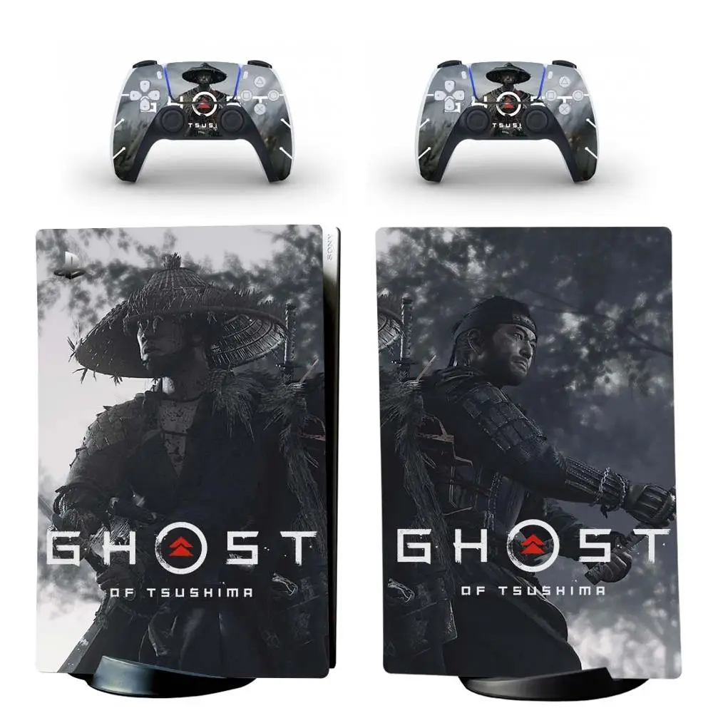 Наклейка на консоль PlayStation 5 и 2 контроллера PS5 | Электроника