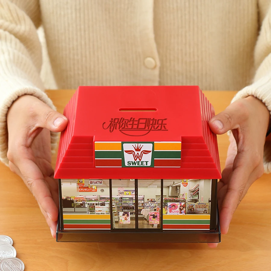 

Creative Bear Piggy Bank House Child Piggy Bank Cartoon Piggy Bank Cute Bank Saving Money Box Moneybox For Kids Home 60A042