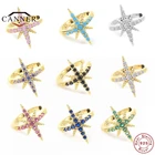 Автоклав 925 стерлингового серебра красочные циркон Звезда уха пряжки ухо клип серьги для женщин, серьги-каффы с имитацией серьги в стиле пирсинга