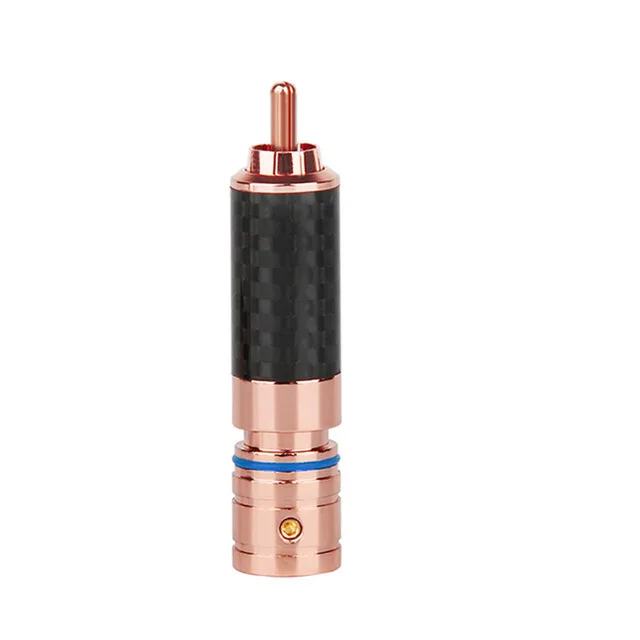 Розовый 4 шт. RCA аудио разъем Audiophile Eutectic углеродное волокно чистая медь динамик разъем DIY припой разъем для сращивания проводов адаптер - Цвет: Розовый