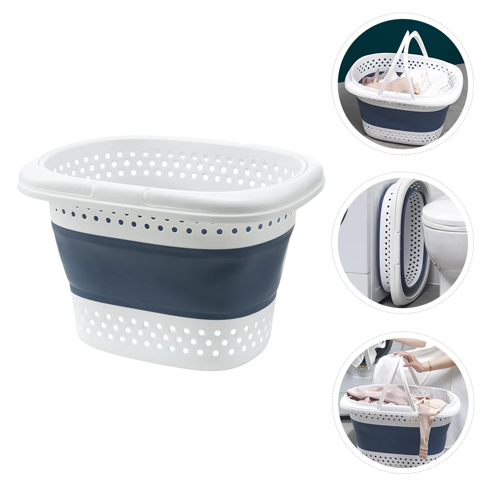 

1pc Lightweight Laundry Basket Foldable Clothes Storage Hamper with Handles