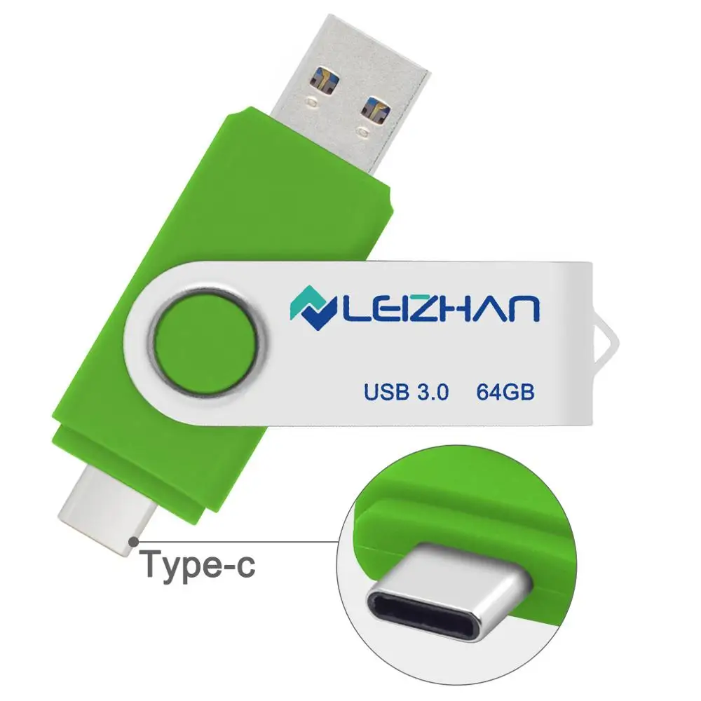 USB флеш накопитель LEIZHAN Type C 3 0 для Samsung S10/S9/S8/Huawei P30/P20/P9/Xiaomi 6|USB флэш-накопители| |