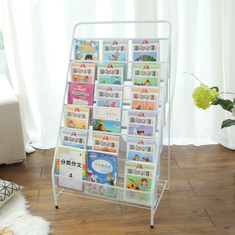 Детская книжная стойка для книг железная журналов простая Книжная полка