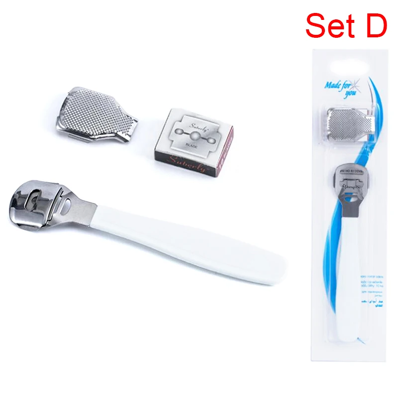 1 комплект удаления огрубевшей кожи ступней бритва каблук мозолей Remover Педикюр