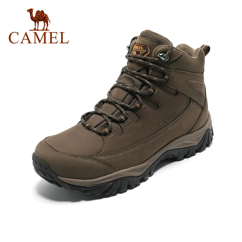 Camel Outdoor Men Hiking Shoes Autumn Winter New Fashion Non-slip Wear-resistant Mountain Climbing Trekking Boots Tactical