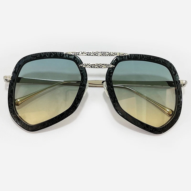 

New Fashion Big Sunglasses Men Metal Sun Glasses Women Retro Sun Glasses Vintage High Quality Gafas Oculos De Sol
