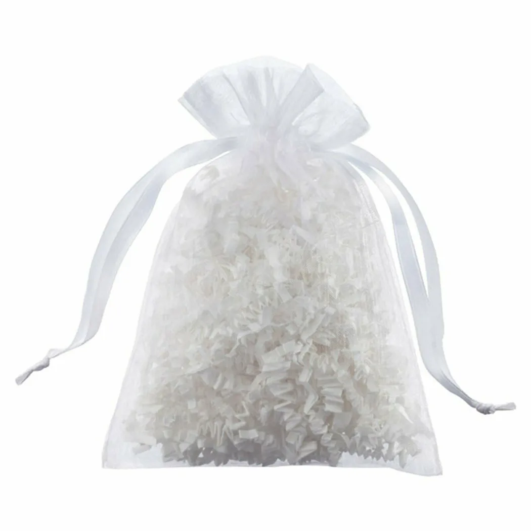 

100X 7*9CM White Organza Bag Sheer Bags Jewellery Wedding Candy Packaging Premium Quality Sheer Organza Bags