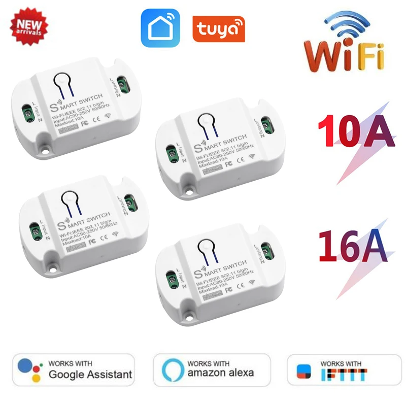 

Умный выключатель Tuya Wi-Fi, 10 А, 16 А