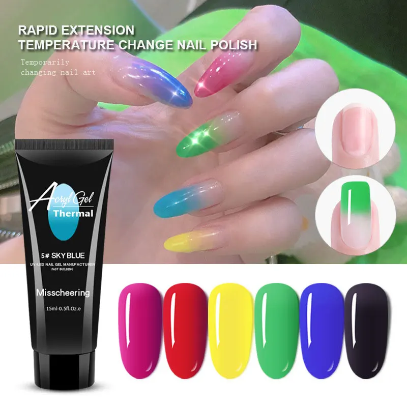 

Nail Extension Gel Enhancement Thickening Color Changing Nail Arts UV LED Nail Light 15ml Nail Gel Nails Accesorios -VL16
