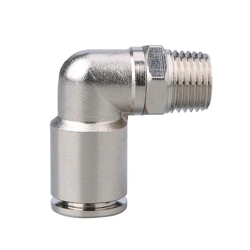 Фитинги пневматические с никелированным латунным нажимным быстроразъемным