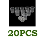 20 шт., пластиковый прозрачный градуированный мерный стаканчик, контейнер-кувшин для кухни и лаборатории, жидкость для замер масла в еде, 50 мл