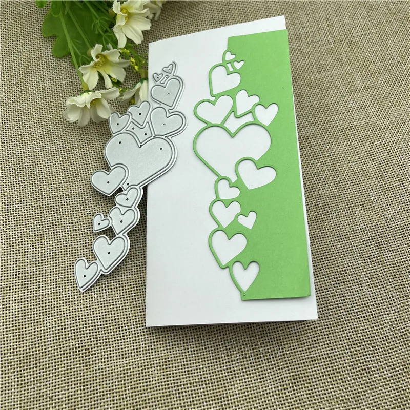 Рамка с кружевными кромками в форме сердца металлическая высечка для домашнего