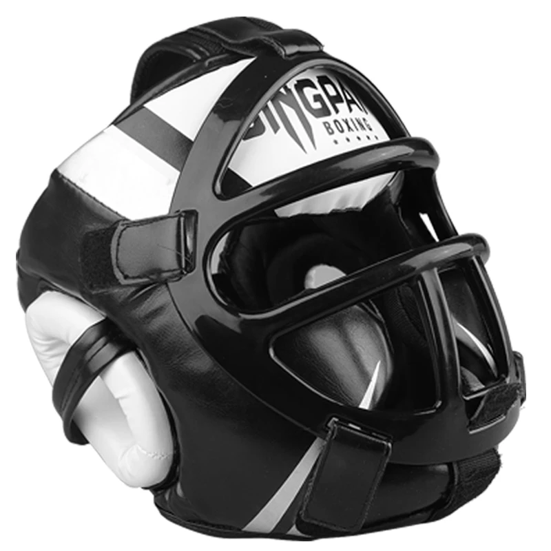Головные защитники для бокса из искусственной кожи GINGPAI для взрослых и детей для профессиональных соревнований по ММА, кикбоксингу и муай тай.