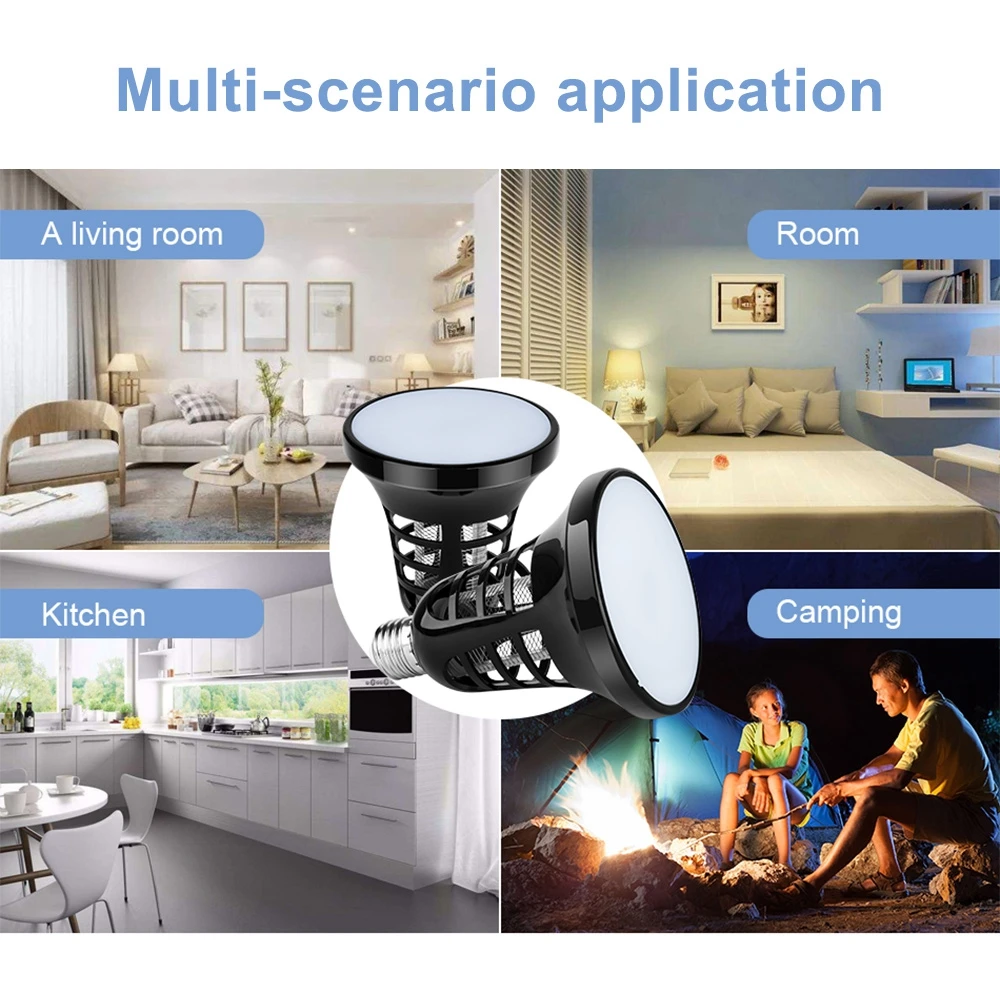 

LED Mosquito Killer lamp E27 Indoor Lighting USB Electric Mosquito Killer Lamp Outdoor Camping Household Mosquito Repellent Bulb