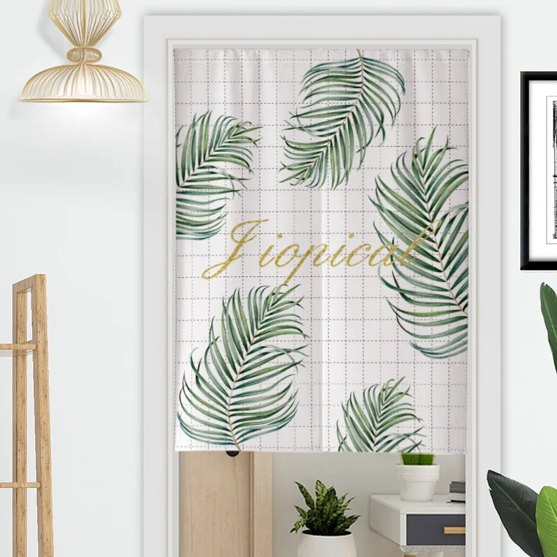 

Japanese Noren Door Curtain Fengshui Partition Curtain For Kitchen Bedroom Restaurant Decor Polyester Half Hanging Curtains