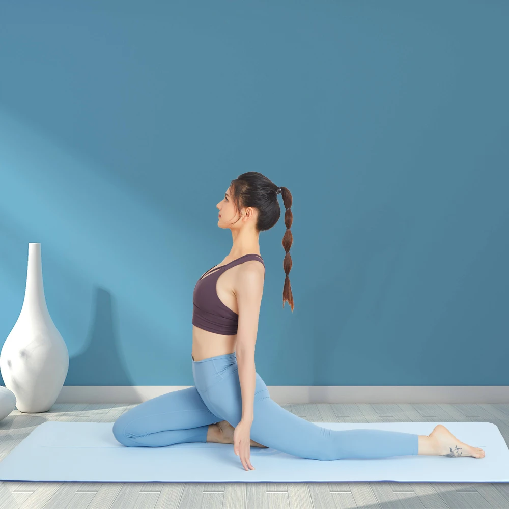 Коврик для йоги TPE завернут в 6 мм нескользящие спортивные подушки расширения