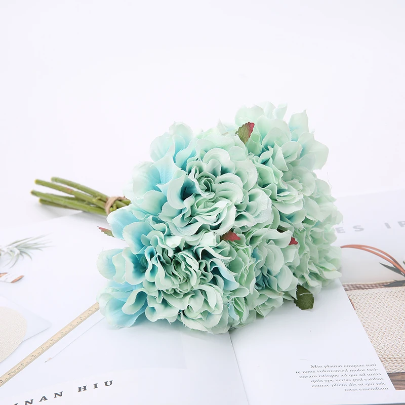 5 шт. искусственные шелковые розы-пионы