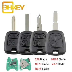 BHKEY умный Автомобильный ключ с 2 кнопками для Citroen C1 C2 C3 C4 Saxo Picasso Xsara Picasso Peugeot 106 206 306 307 107 207 407 Partner