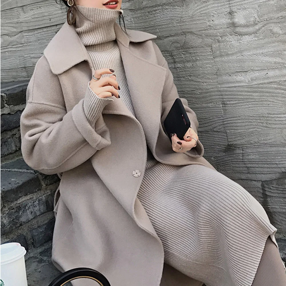 Осень-зима 2020 вязаное облегающее платье с длинным рукавом плотное женское