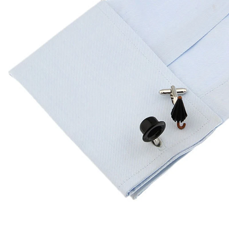 Черные мужские забавные запонки для рубашки подарок вечеринки высокое качество