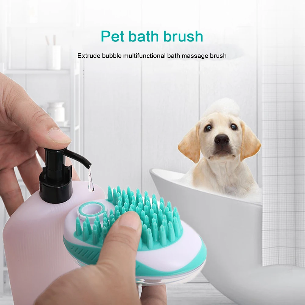 

New Pet Bath Brush Multifunction Cat Dog Brush Shampoo SPA Brush Shower Hair Removal Comb For Cats Pet Cleaning Grooming Tool