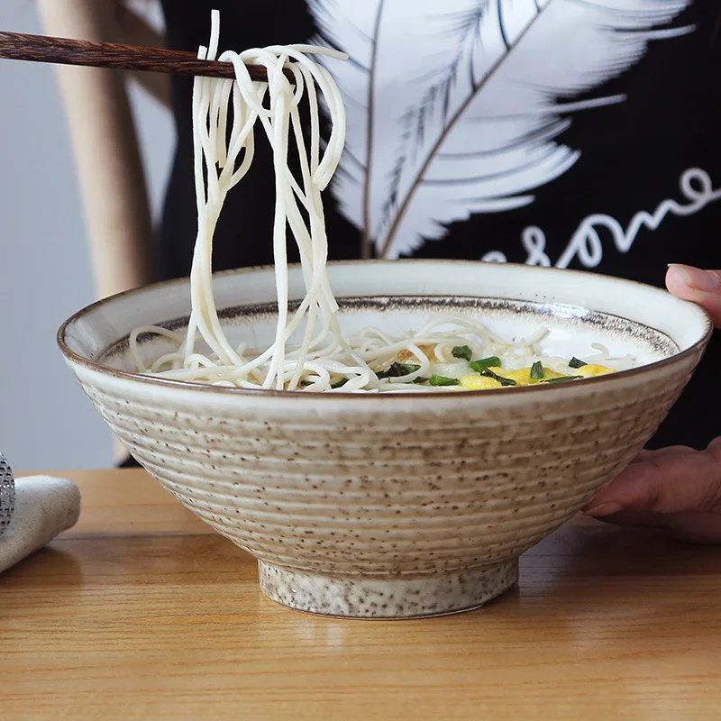 Японский стиль булочная чаша Большая пищевая Нескользящая нить дизайн бытовой