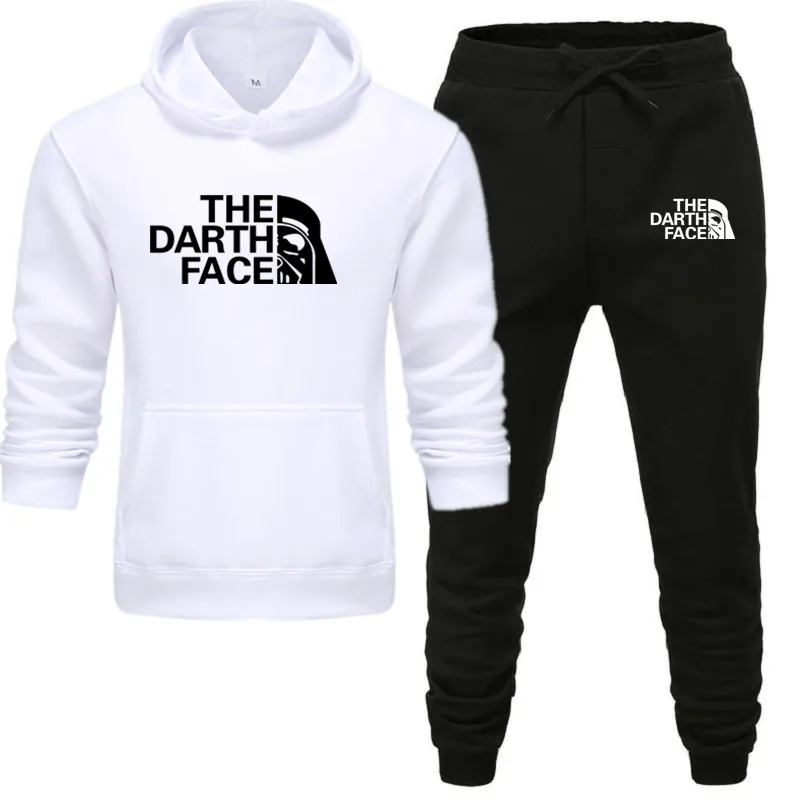 

2021 new fashion sportswear men's running sportswear two-piece thick wool cotton hoodie + pants men's sports suit