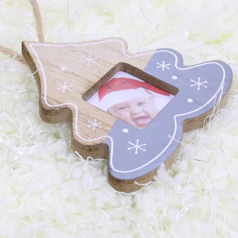 Творческий Новогодняя фоторамка подвесная Елочная игрушка декор украшения для