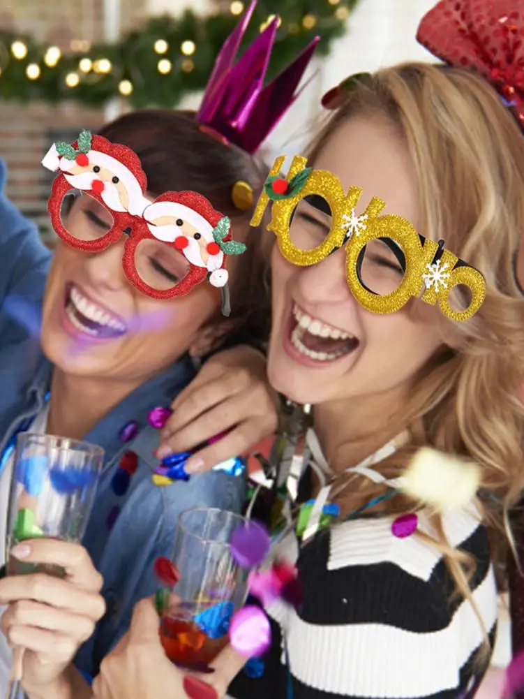 Рождественская оправа для очков игрушки взрослых и детей маска в виде Санта