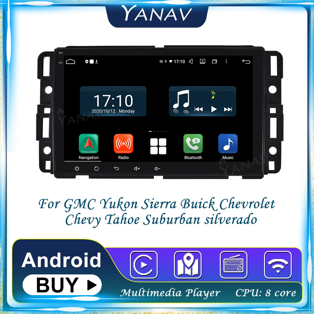 

Автомагнитола 2 Din на Android для GMC Yukon Sierra Buick Chevrolet Chevy Tahoe Suburban silverado, GPS-навигация, Мультимедийный MP3-плеер