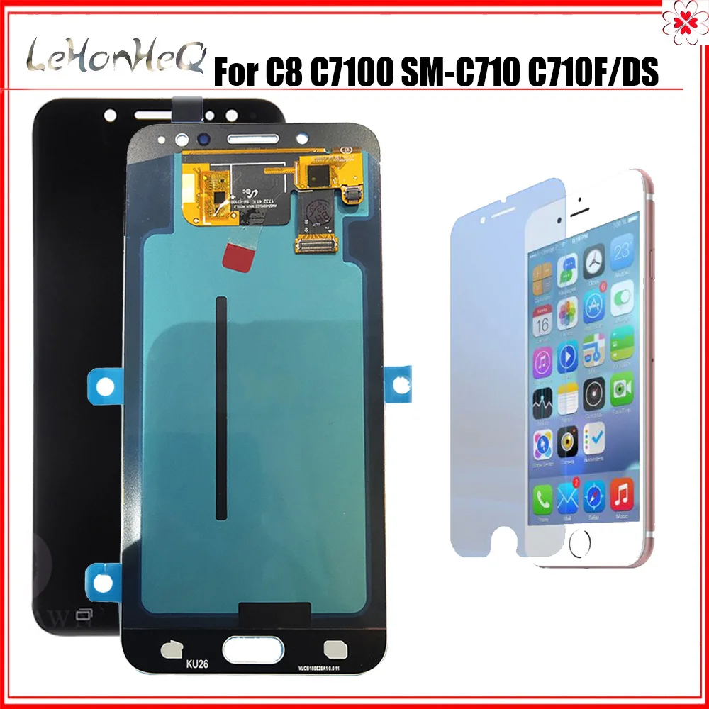 

Super AMOLED Replacement LCD For Samsung Galaxy C7 2017 C8 C7100 C710F/DS LCD Display Touch Screen Digitizer Assembly
