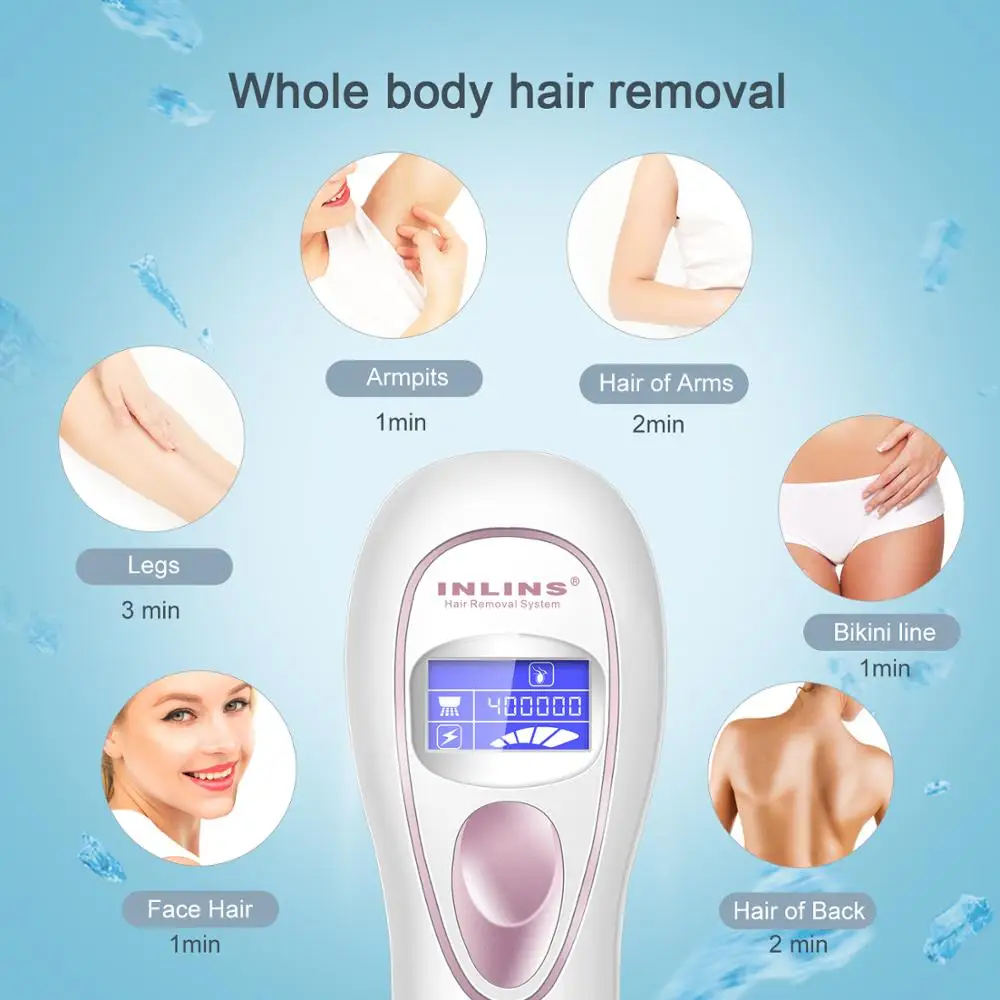 Новейший безболезненный Мини Портативный диодный лазер для удаления волос Ice Cool