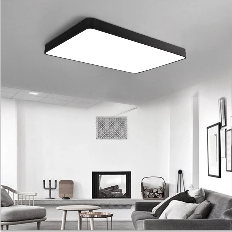 

Modern Square Surface Mount Flush Panel Thin Energy Saving Ceiling Light For Kitchen Bedroom Household Lighting