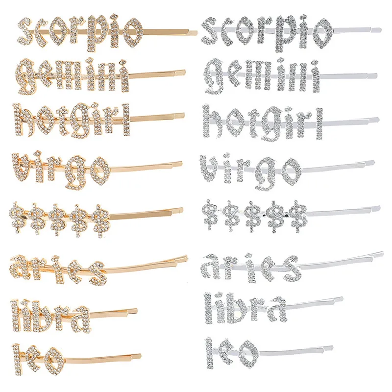 Цельнокроеное платье созвездия зодиака заколки для Для женщин знак кулон буквы
