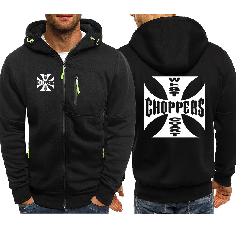 Spring Autumn Sweatshirt West Coast Choppers Men Jacket Streetwear Fleece Zipper Hoodies Hip Hop Harajuku Male Tracksuit | Мужская
