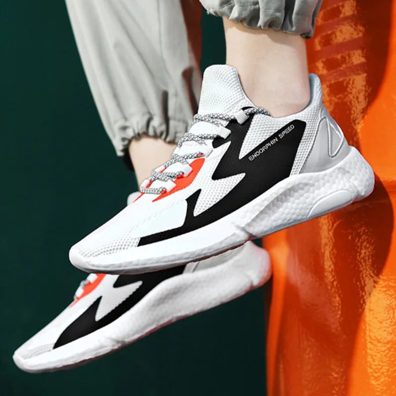 

Мужская обувь на 2021 год! Мужские кроссовки, Высококачественная Мужская обувь на шнуровке, дышащие мужские кроссовки для бега, большие разме...