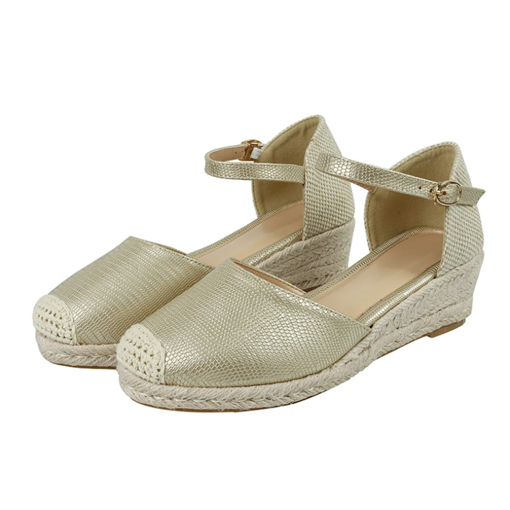

New Women's Sandals Woven Shoes Large Size 34-44 Casual Sandals Women's Sandals Solid Color Woven Women's Shoes Strap Sandals