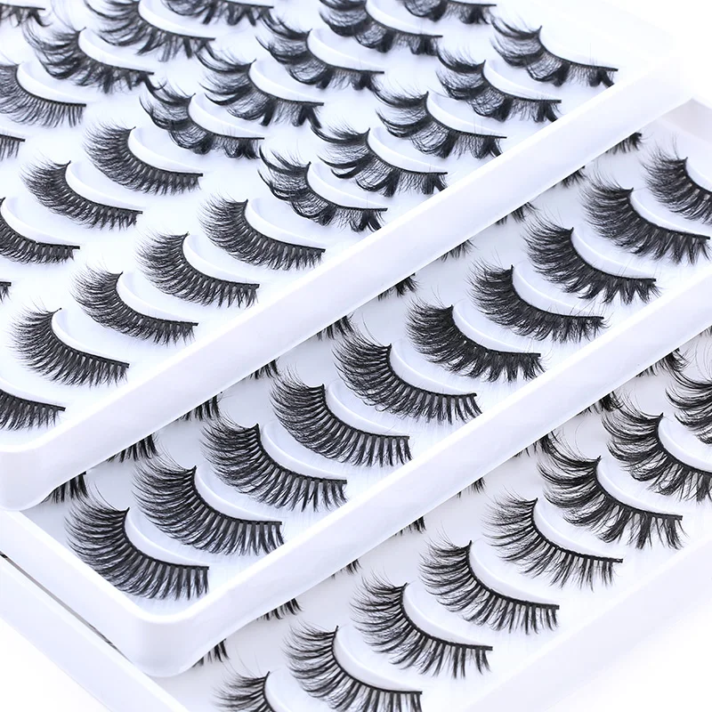 Ресницы норковые для наращивания натуральные Объемные Накладные ресницы 6D 20 пар