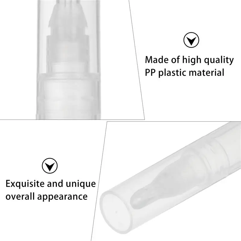 

5pcs Convenient Refillable Durable Lipstick DIY Tubes Lip Balm Tubes for Girls Women