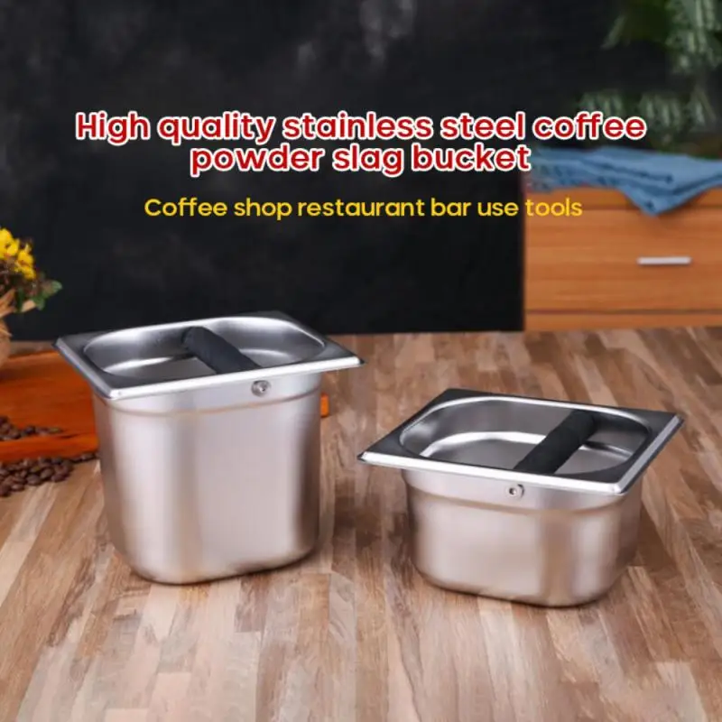 

Stainless Steel Coffee Knock Box Container Coffee Grounds Container Coffee Bucket For Barista S / L Size Kitchen Accessories
