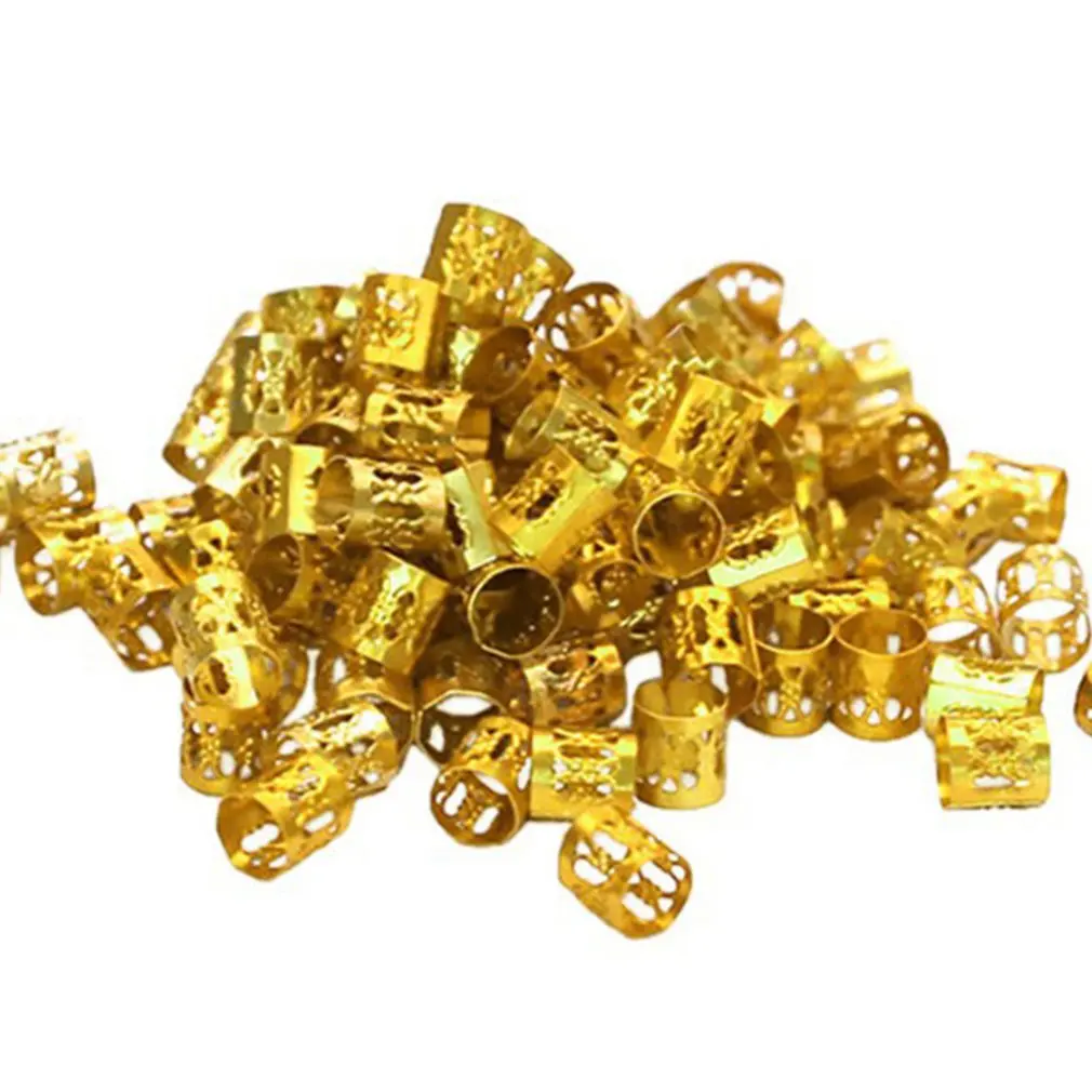 100pcs/Bag Aluminum Silicone Hair Extension Buckle High Quality Ring Barge Wig Tool | Красота и здоровье