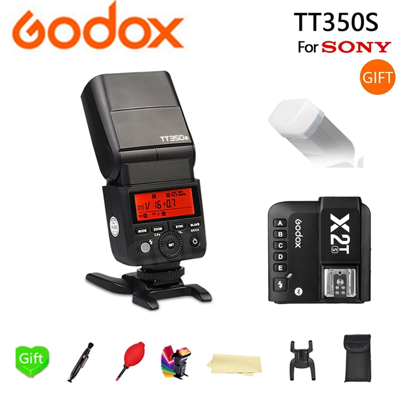 Вспышка Godox TT350 TT350S GN36 2 4G TTL для камеры Sony s Бесплатная доставка + триггер