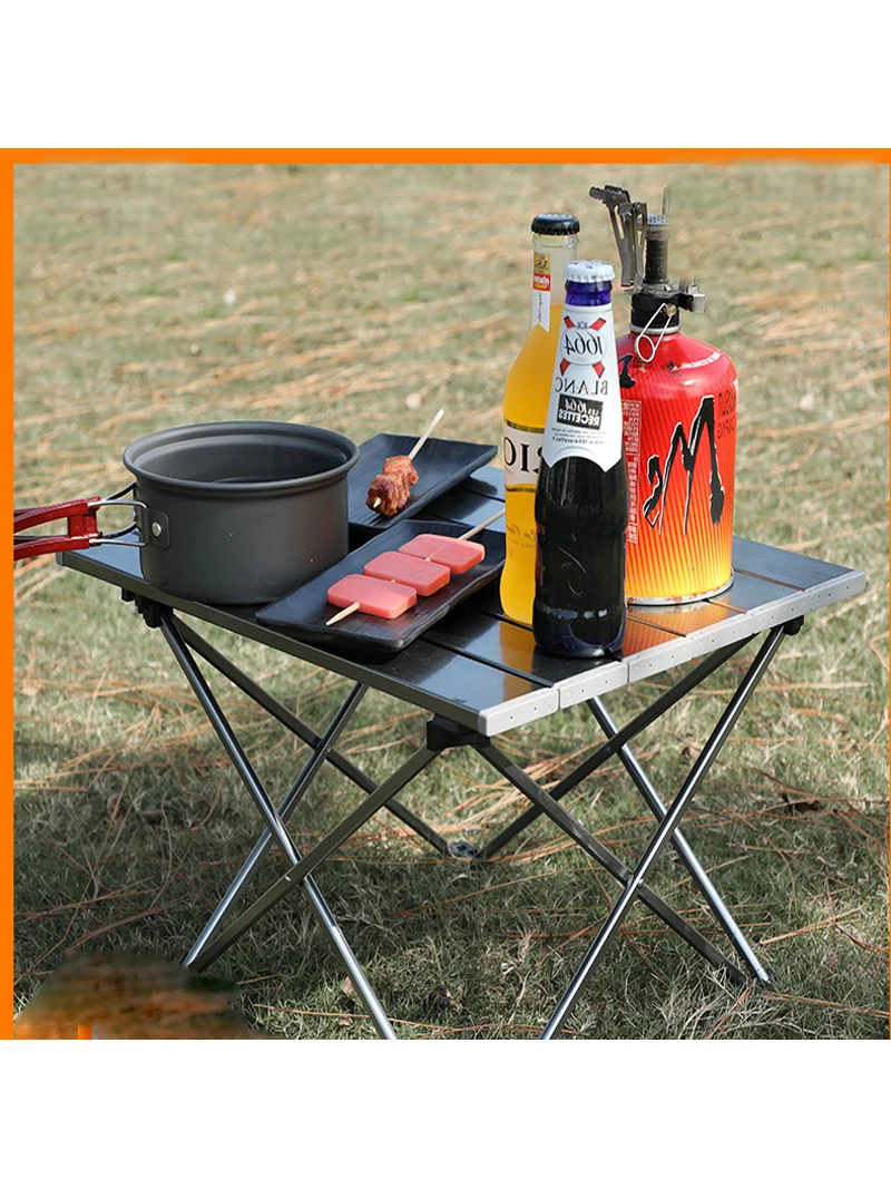 

Aluminum alloy folding portable portable home picnic table travel outdoor barbecue outdoor camping table