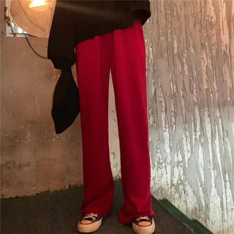 Брюки Alien Kitty женские прямые с эластичным поясом повседневные штаны завышенной