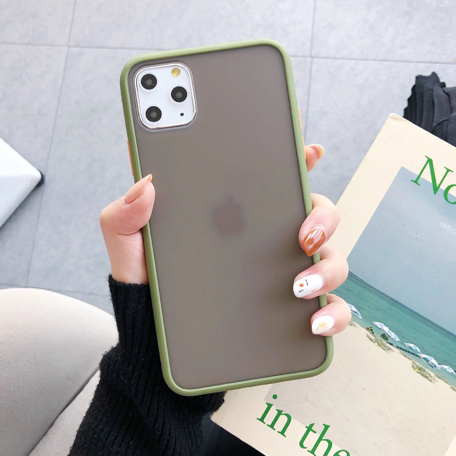 Transparent Hybrid Phone Cover For iPhone 11 Pro Max XR XS 8 Plus 7 6 6s Case Shockproof Silicone Matte Soft Coque Fundas | Мобильные
