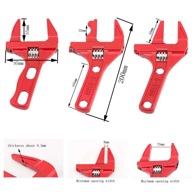 8 70 мм гаечный ключ для ванной комнаты Ремонт Инструменты из углеродистой стали
